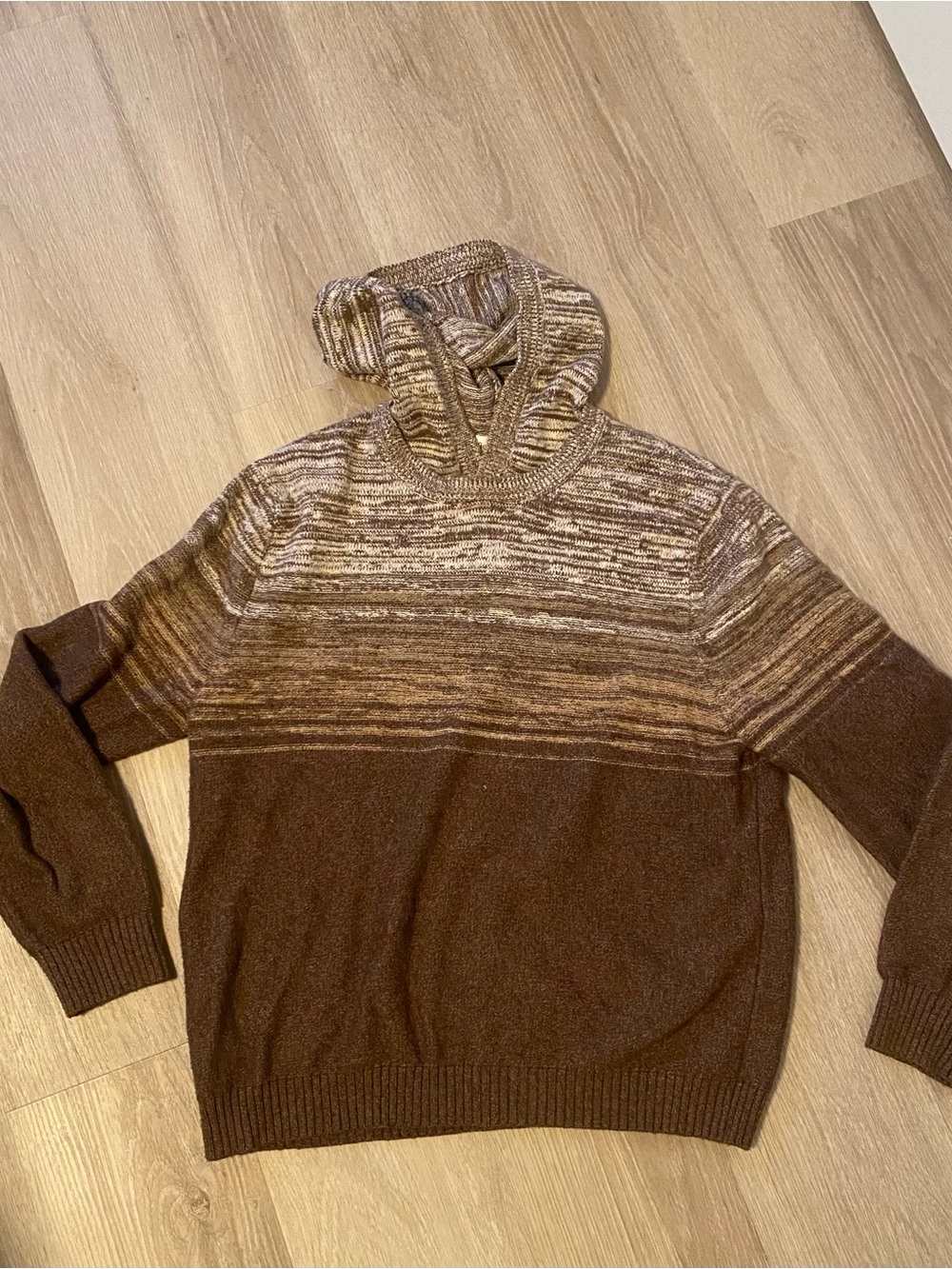 Goodfellow & Co Brown and Cream Turtleneck Ombre Sweater